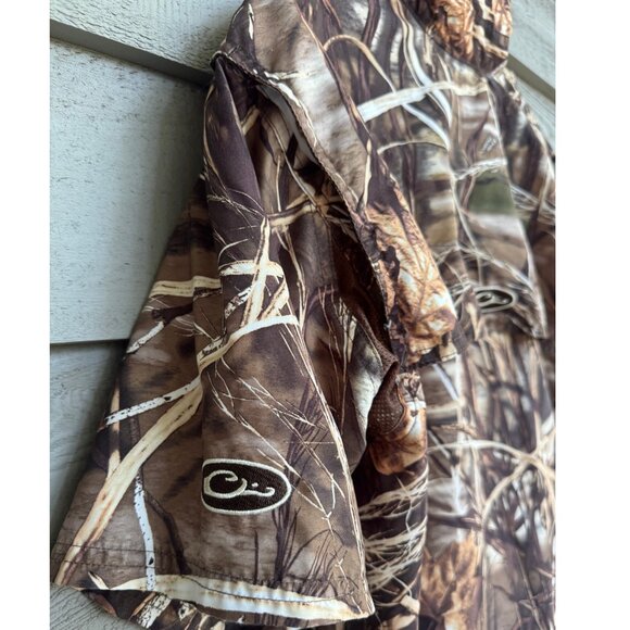 Drake Waterfowl Systems Camo Performance Shirt M | Vented, Zip & Magnetic Pocket - Picture 12 of 12